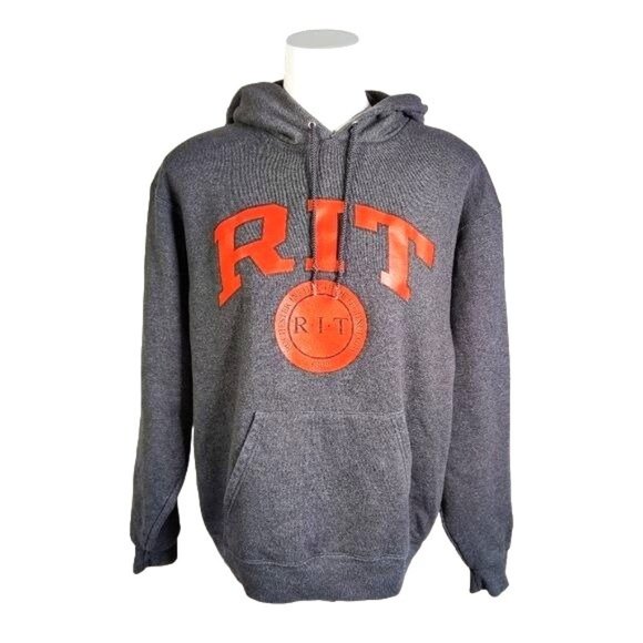 RIT Rochester Institute of Technology Gray Hoodie Size M - Picture 1 of 5